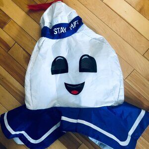 Ghostbusters Stay Puft Marshmallow Man Costume Mask Hat – Adult Halloween Cospla